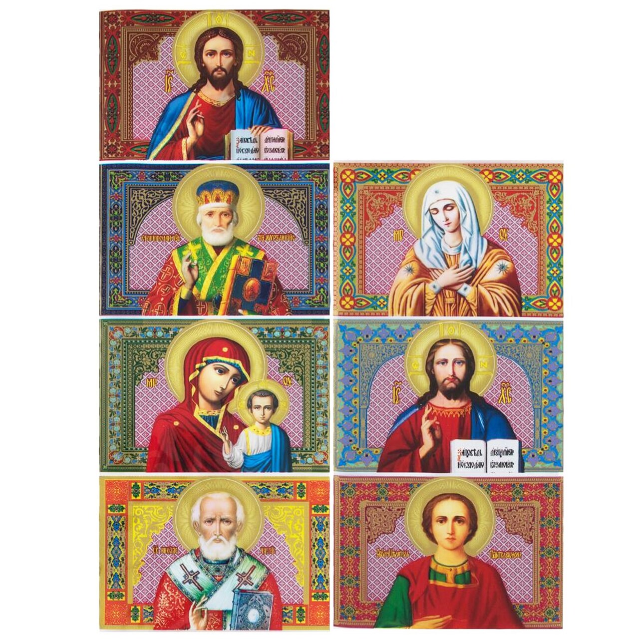 7 Jesus Christ, Virgin Mary & Saints Religious Ukrainian Easter Egg Decorating Wraps Heat Shrink Sleeves